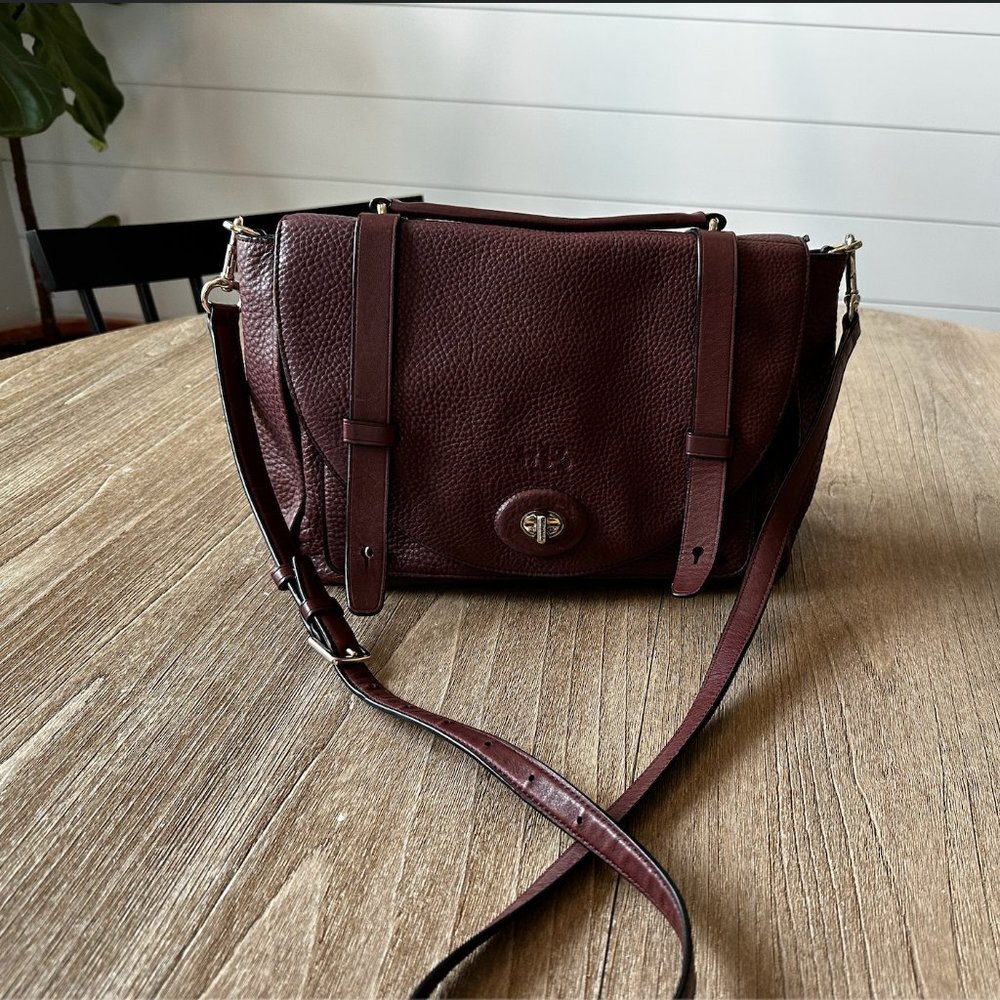 Coach Maroon Crossbody Messenger Bag